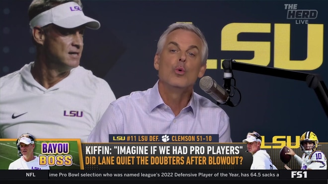 Colin Cowherd defends Lane Kiffin after LSU's blowout win