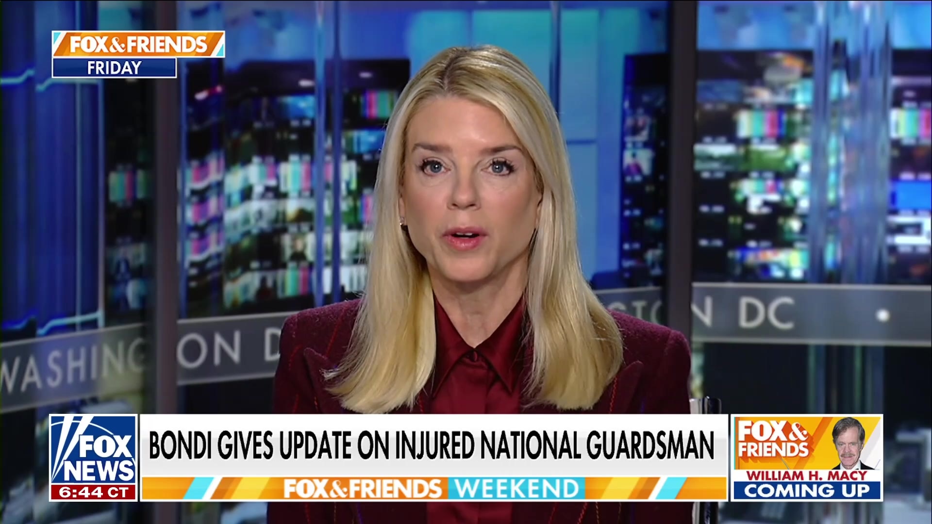 Pam Bondi gives update on injured National Guardsman, calls recovery a 'miracle'