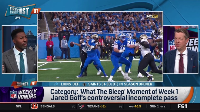 Jared Goff's controversial incomplete pass sparks rule debate