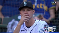 Tyrone Taylor hits a ground-rule double down the left-field line