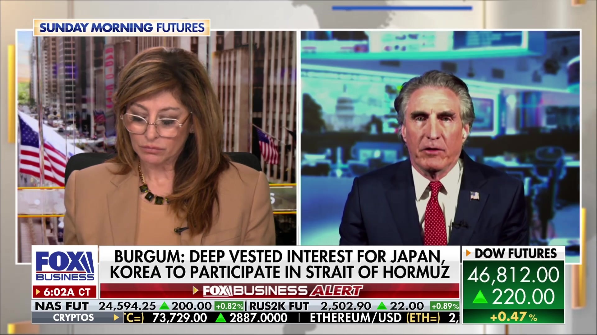 U.S. Interior Secretary Doug Burgum on countries' vested interests in Strait of Hormuz