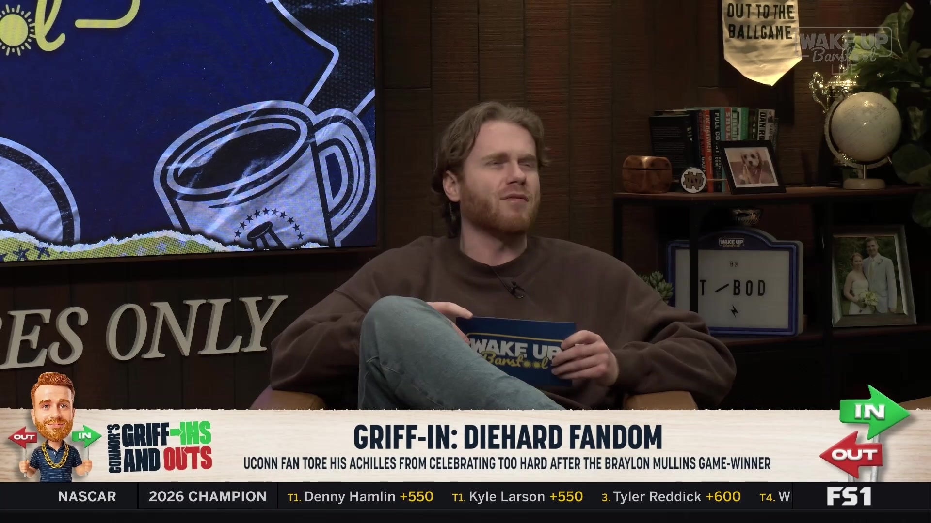 UConn fan tears Achilles celebrating game-winner