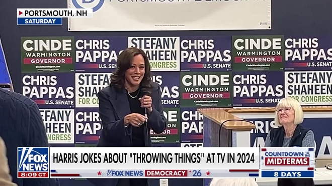Kamala Harris under fire over 'throwing things' comment at New Hampshire rally