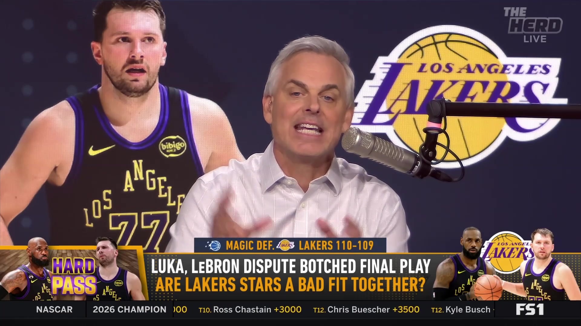 Colin Cowherd calls Luka and LeBron the Lakers' worst plus-minus tandem