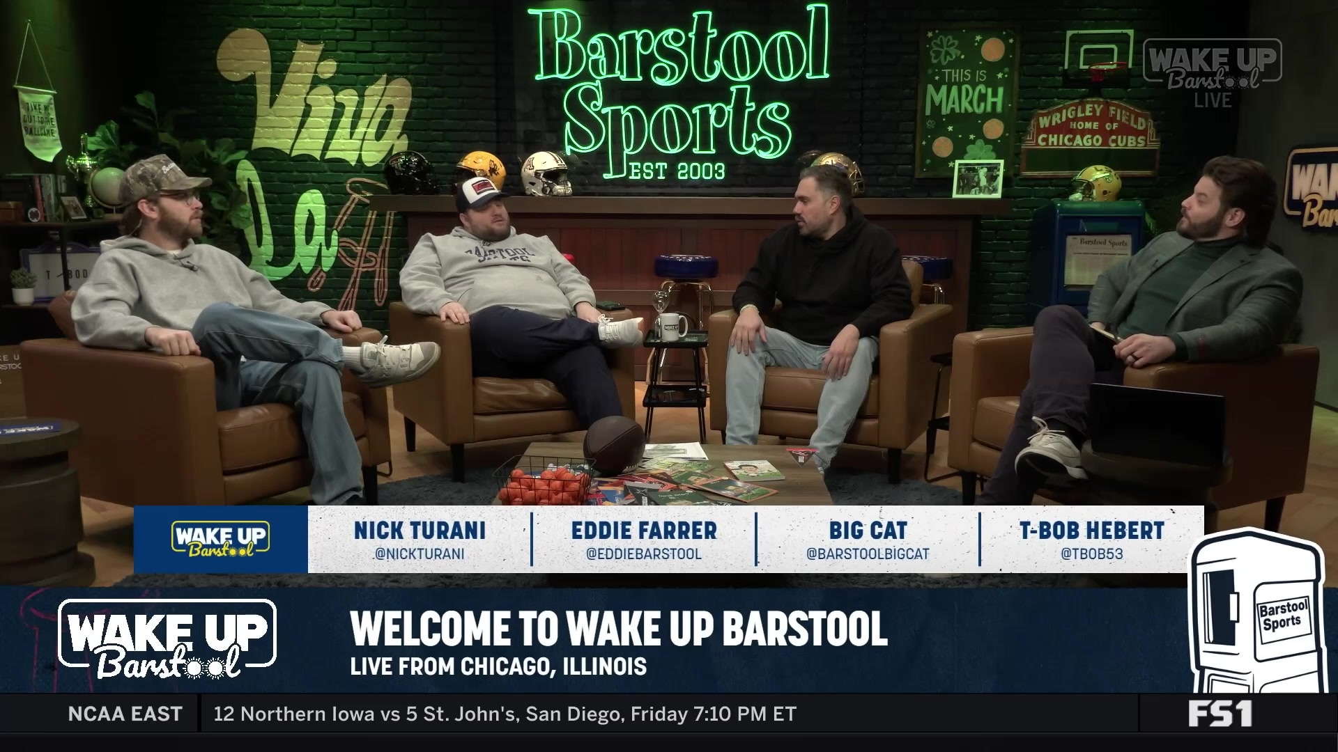 Wake Up Barstool hosts forget St. Patrick's Day is over