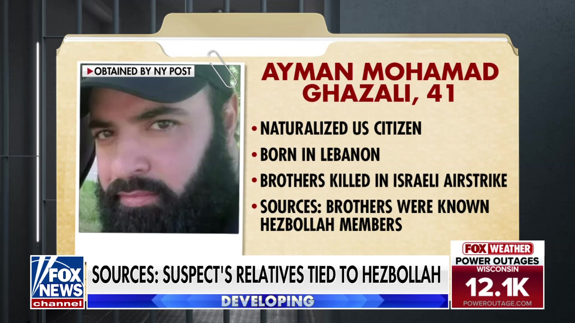 Suspect in Michigan synagogue attack had relatives tied to Hezbollah