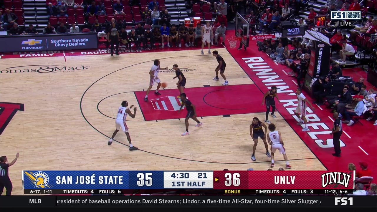 Pasha Goodarzi hits three-pointer to give San Jose State the lead