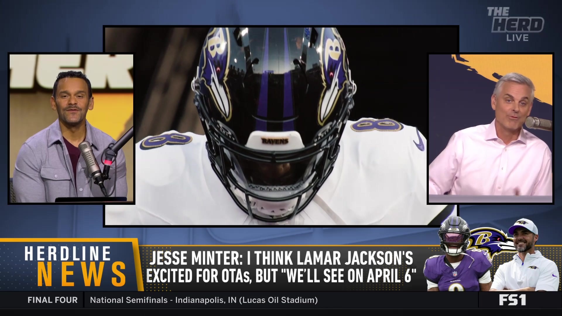 Colin Cowherd and Jason McIntyre debate Lamar Jackson's OTA attendance
