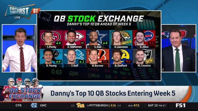 Brock Purdy takes the top spot in the QB Stock Exchange ahead of Week 5