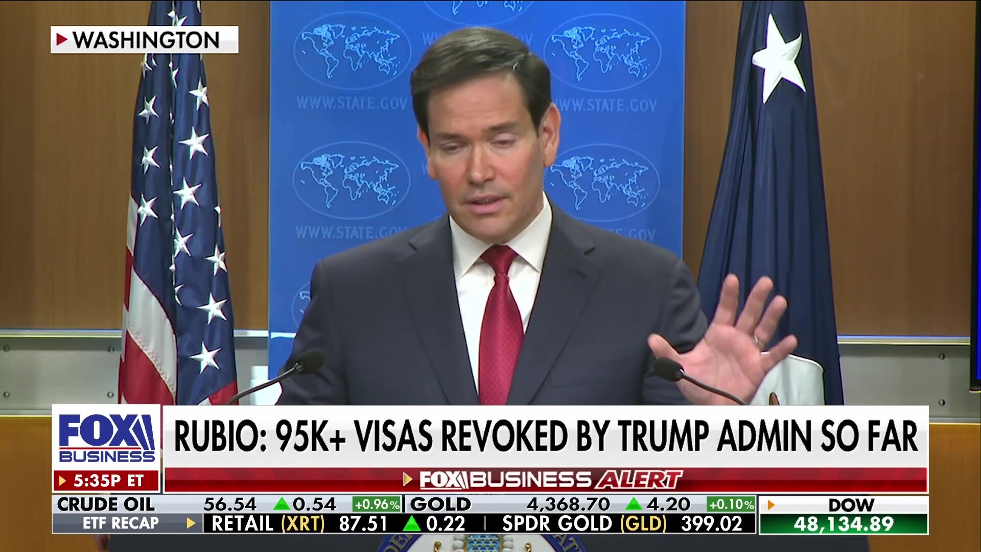 Secretary Marco Rubio on merit-based promotions and visa revocations
