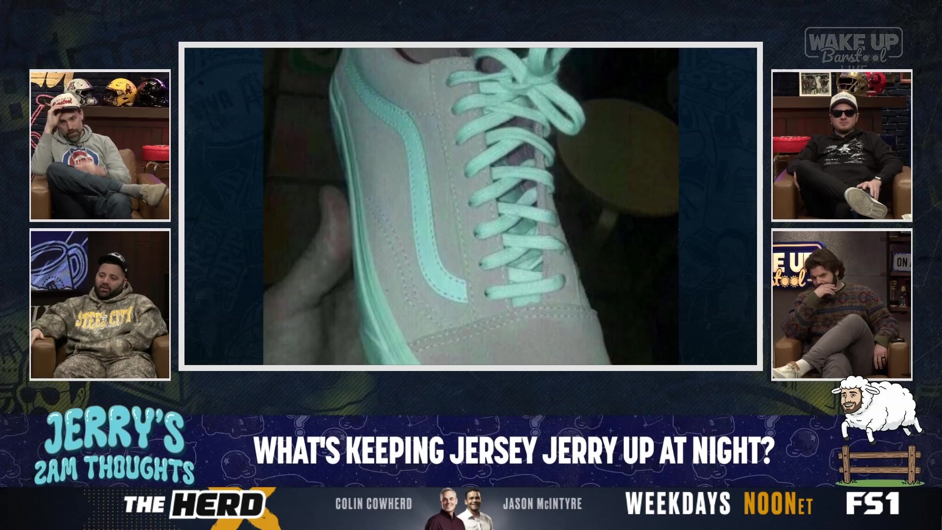 What color are these shoes? Pink and white or blue and grey?