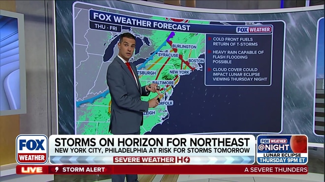 Severe storms and flash floods threaten East Coast commute