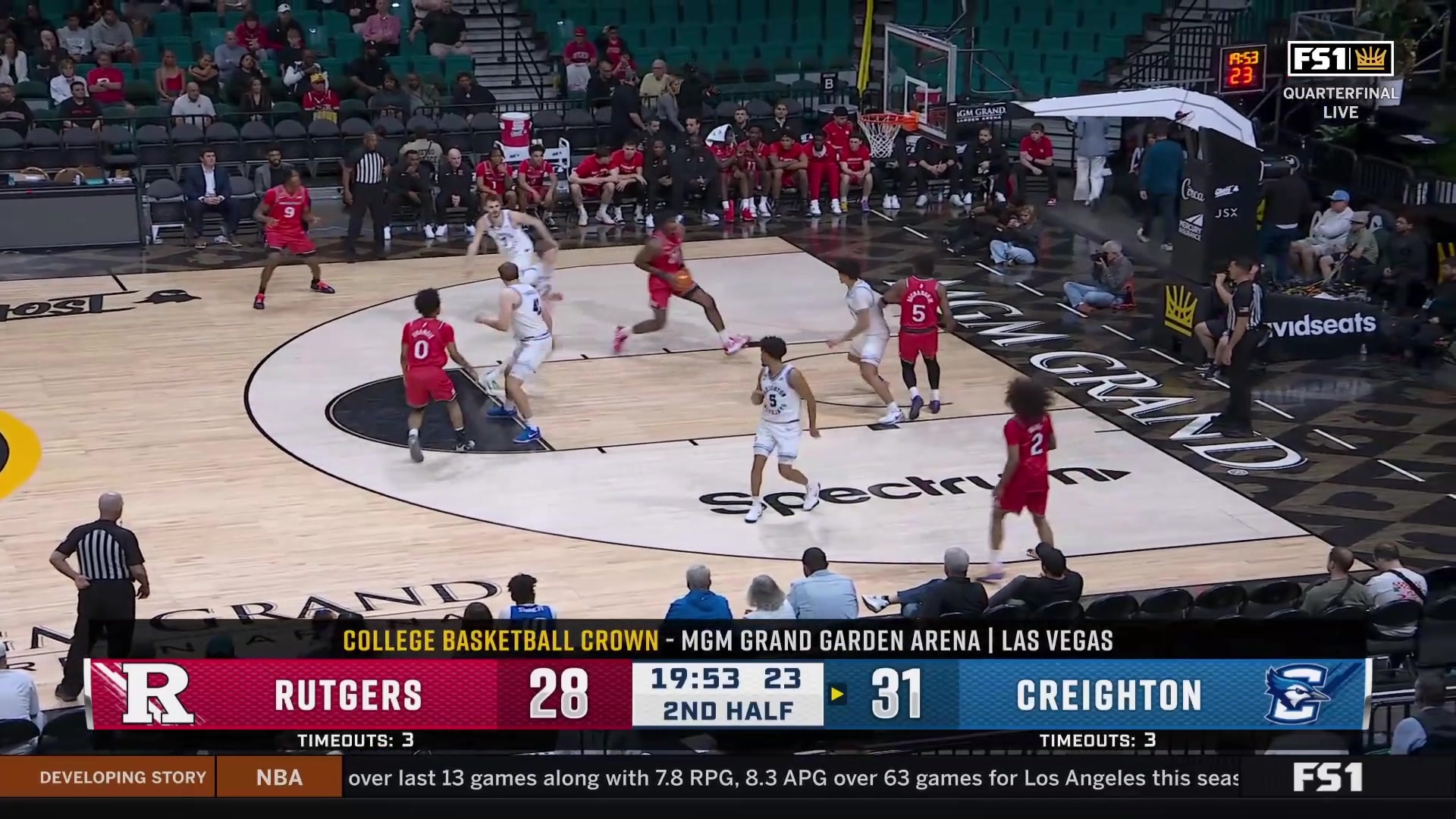 Emmanuel Ogbole slams a dunk to cut the deficit