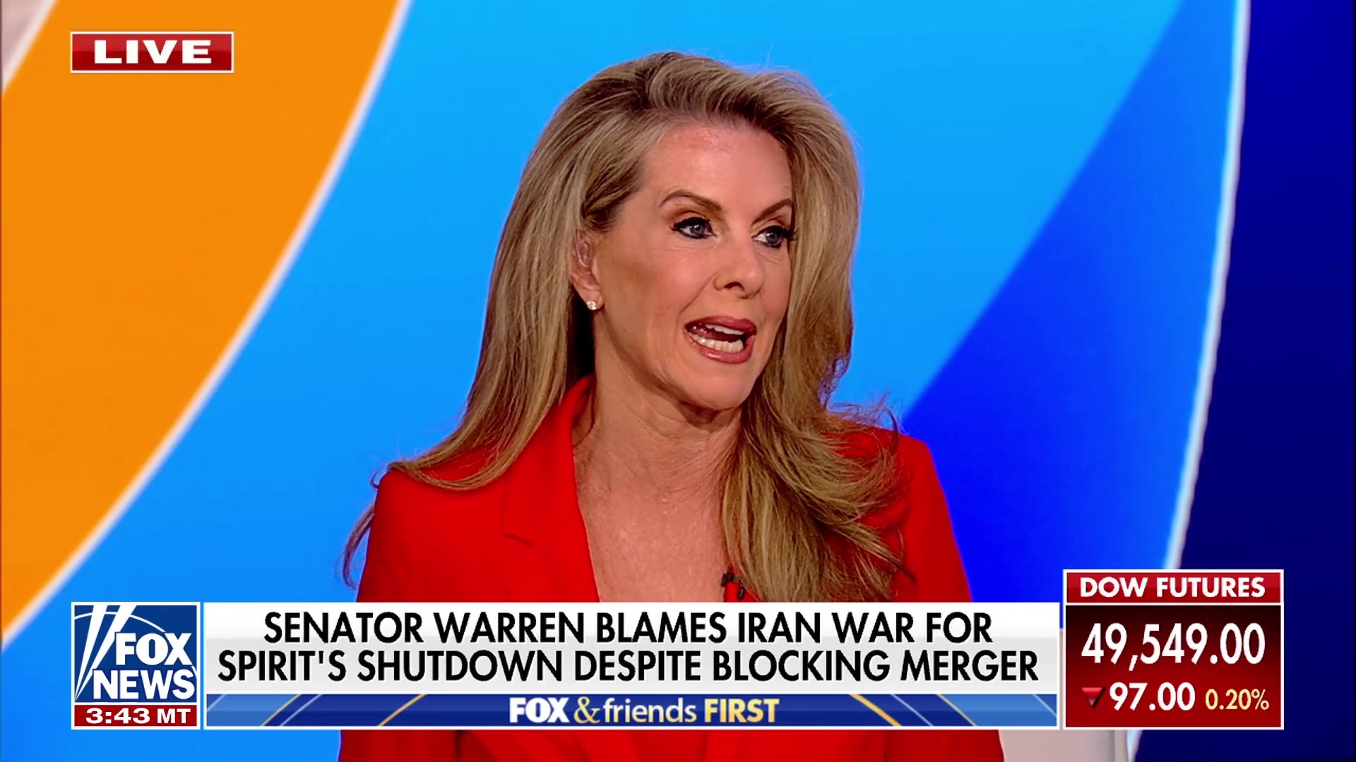 Elizabeth Warren celebrated blocked Spirit merger, now blames Iran war