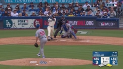 Alex Freeland hits a game-tying double to left field