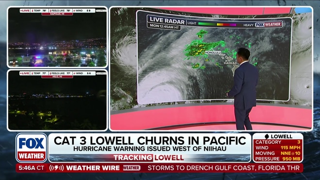 Craig Herrera tracks Hurricane Lowell as it heads toward Hawaii