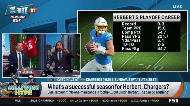 Can Justin Herbert finally win in the playoffs under Jim Harbaugh?