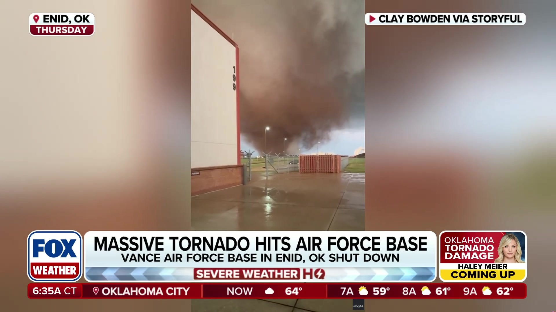 Devastating Tornado Strikes Vance Air Force Base in Oklahoma