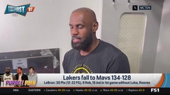 LeBron James reacts to Luka Doncic and Austin Reaves injuries