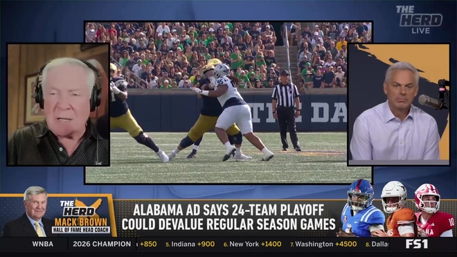 Mack Brown reacts to AD concerns over College Football Playoff expansion