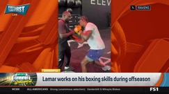 Lamar Jackson works on his boxing skills during offseason
