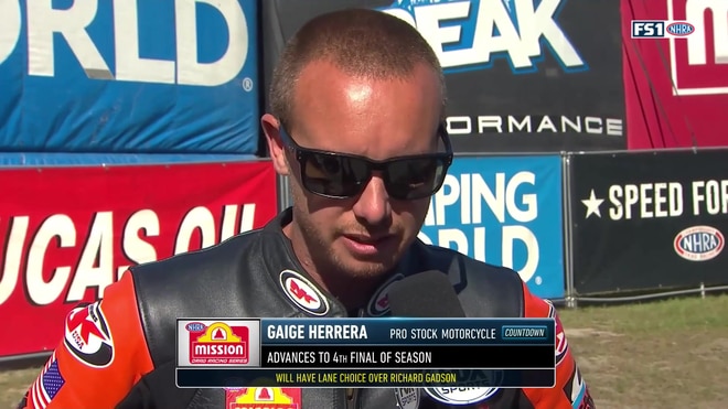 Gaige Herrera and Richard Gadson preview Pro Stock Motorcycle final matchup