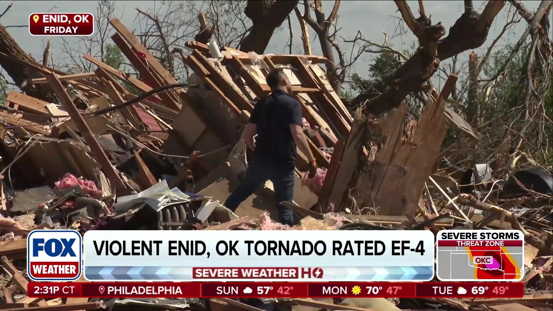 Oklahoma Governor and NWS meteorologist report on EF-4 Enid tornado