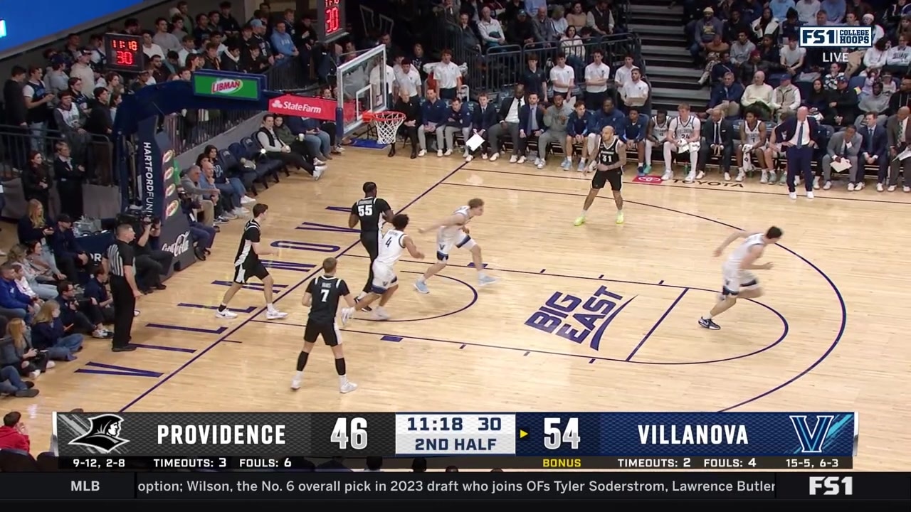 Tyler Perkins sinks a three-point jump shot