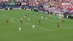 England's strong shot is saved by Panama's goalkeeper