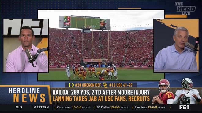 Colin Cowherd reacts to Dan Lanning taking a shot at USC