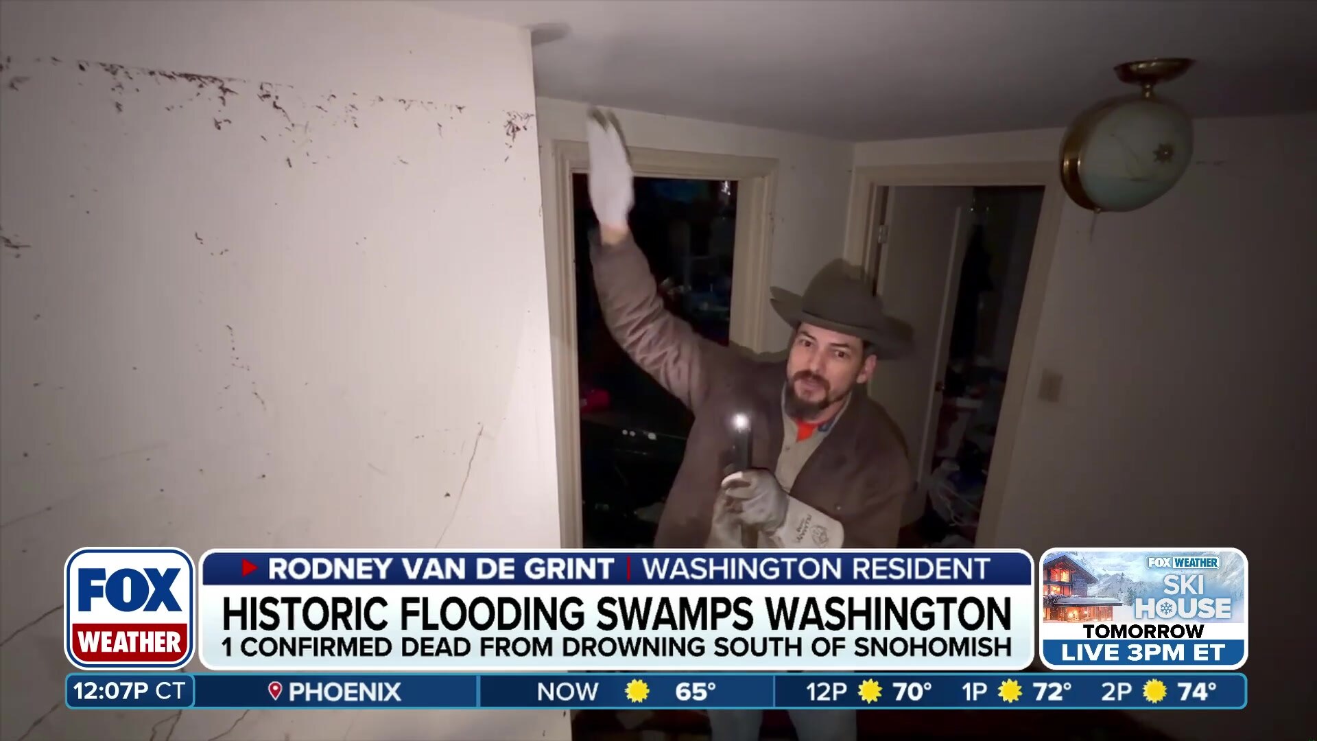 Washington resident's basement floods with 70,000 gallons of water