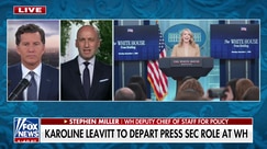 Stephen Miller reacts to Karoline Leavitt departing White House press secretary role