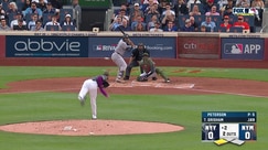 Trent Grisham singles to left field to give the Yankees the lead