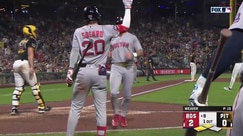 Andruw Monasterio hits a two-run double to center