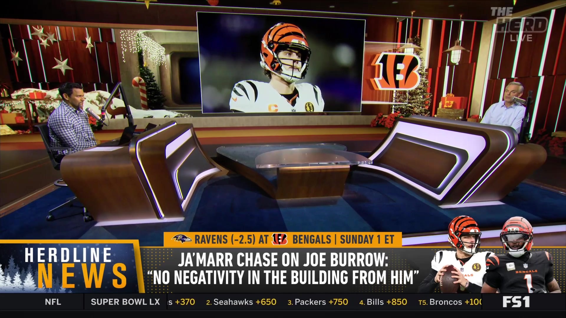 Colin Cowherd Defends Joe Burrow, Criticizing Bengals' Offensive Line