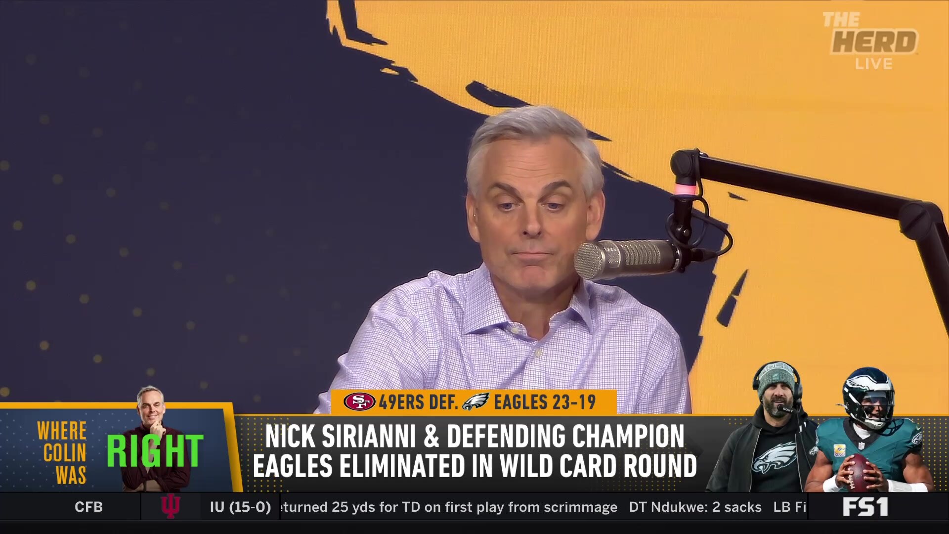 Colin Cowherd criticizes Justin Herbert's playoff performance