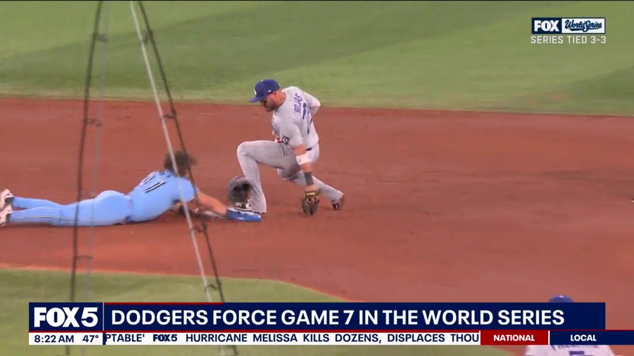 Dodgers force Game 7 in the World Series