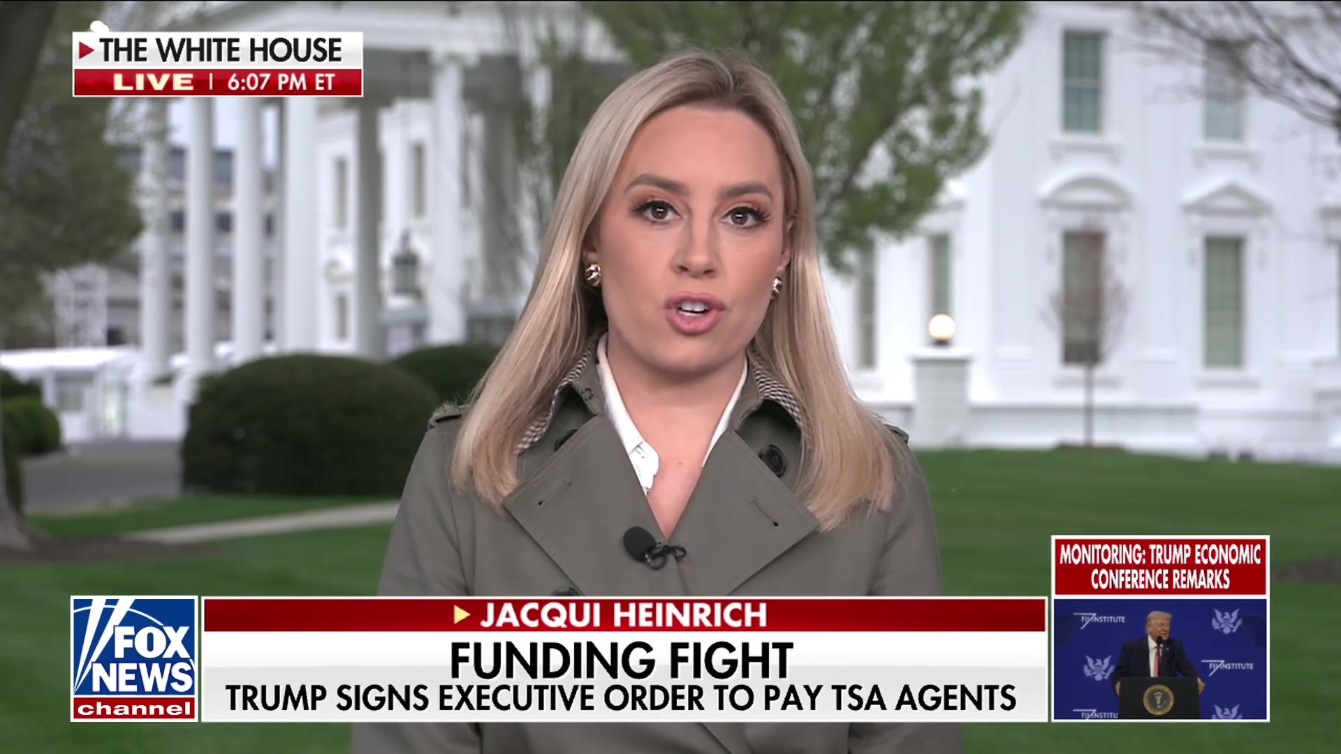 Trump signs executive order to pay TSA agents, blames Democrats for shutdown