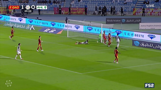 Ivan Toney's close-range shot is stopped by the goalkeeper
