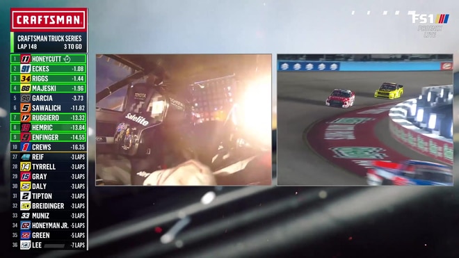 Kaden Honeycutt takes the checkered flag for the win at Phoenix