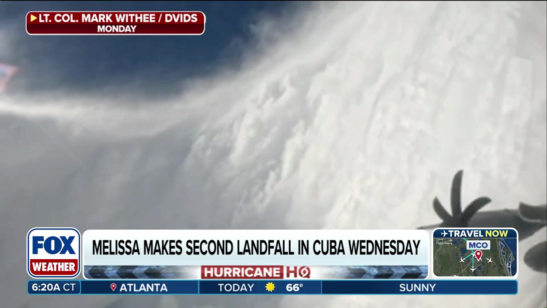 Hurricane Hunters fly into the eye of Historic Hurricane Melissa