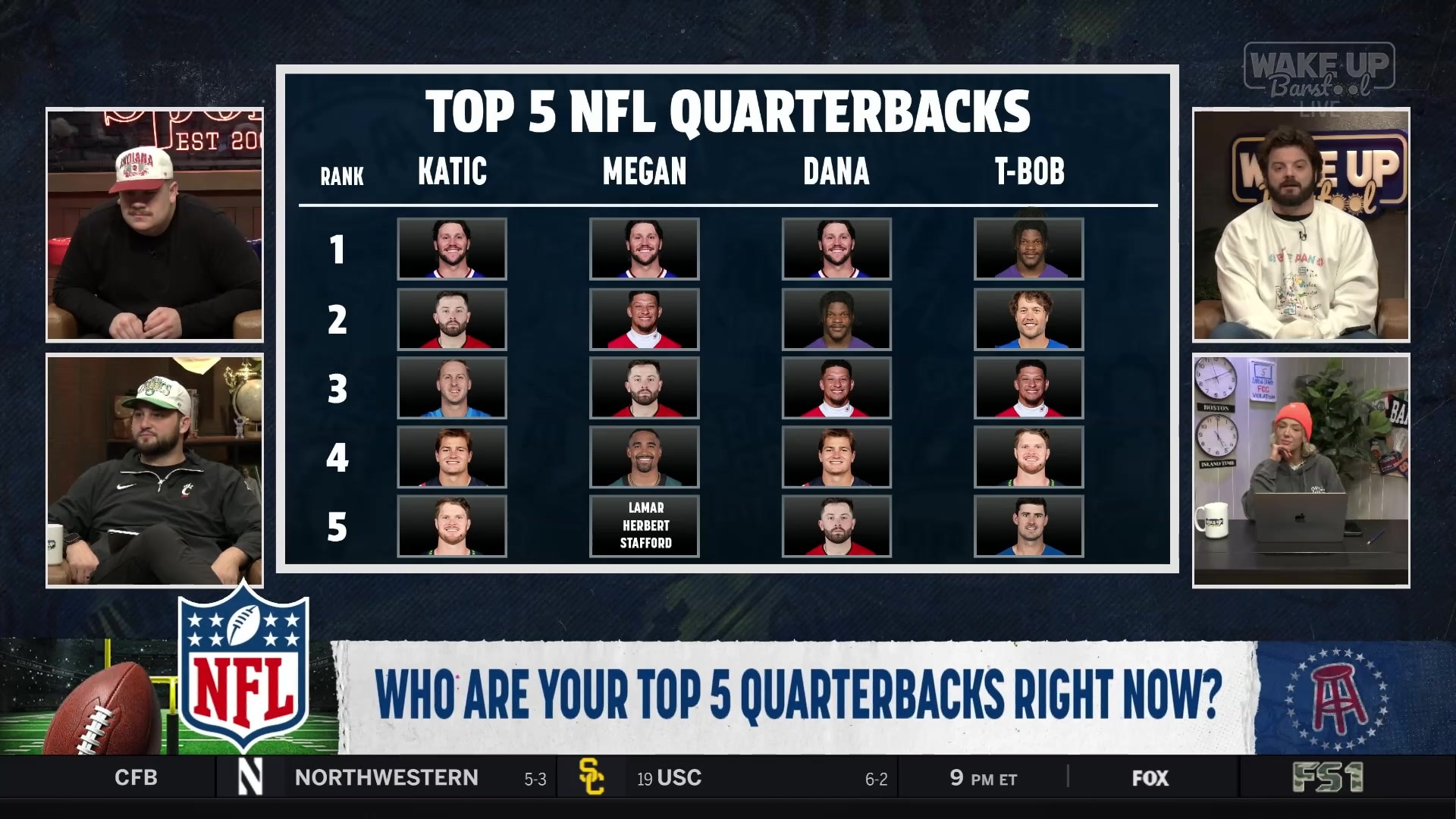 T-Bob Hebert's controversial top 5 NFL quarterbacks list