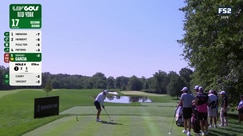 Sergio Garcia sticks it close with a brilliant tee shot on the par-3 4th
