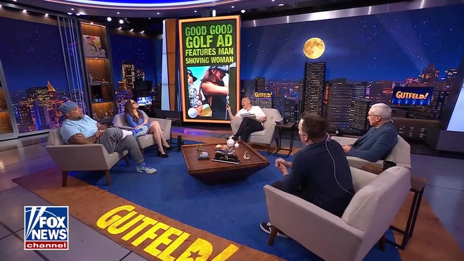 Greg Gutfeld reacts to bizarre Callaway Golf ad and shares 'The Five' parody