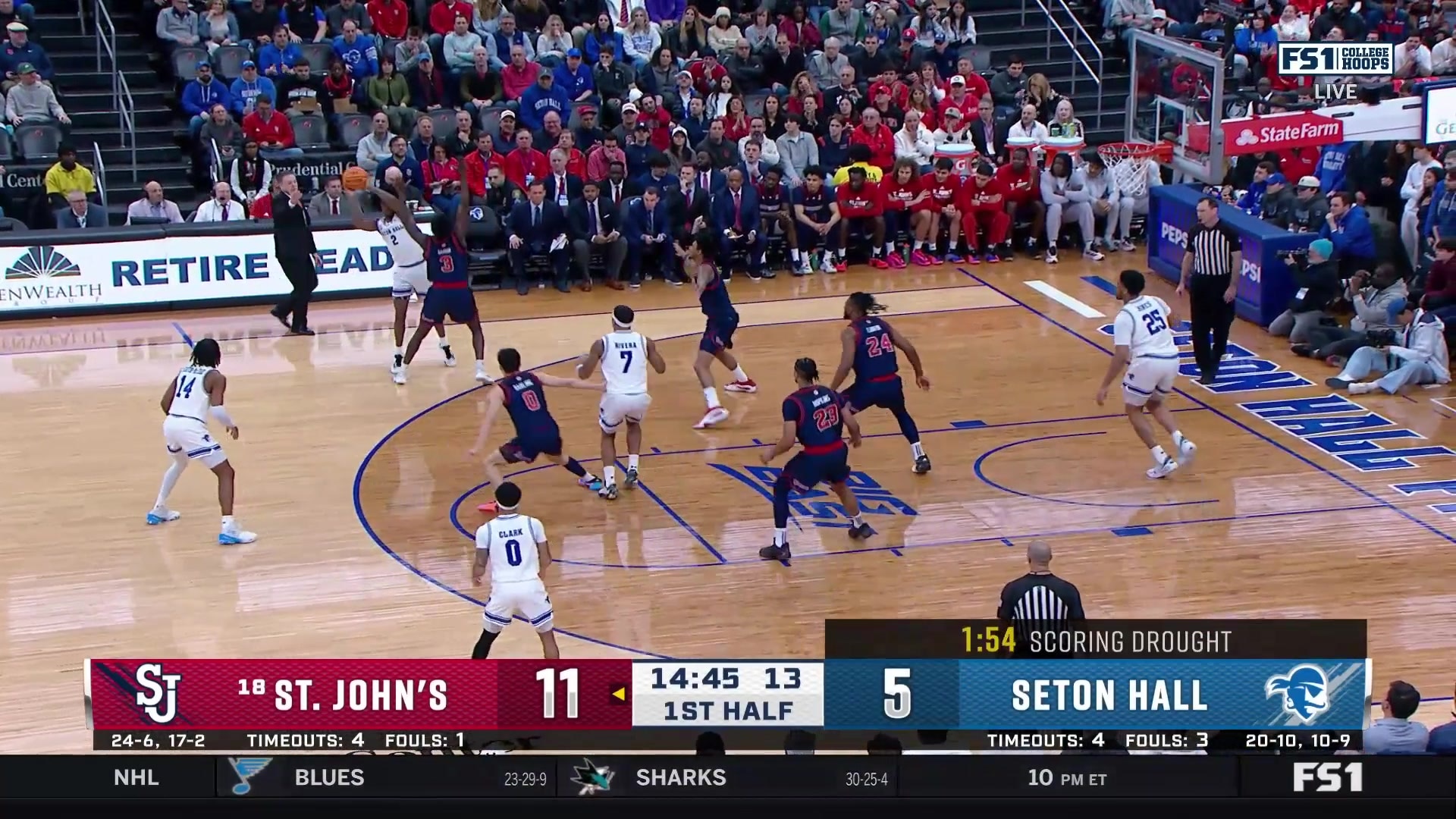 Najai Hines slams down a dunk for Seton Hall