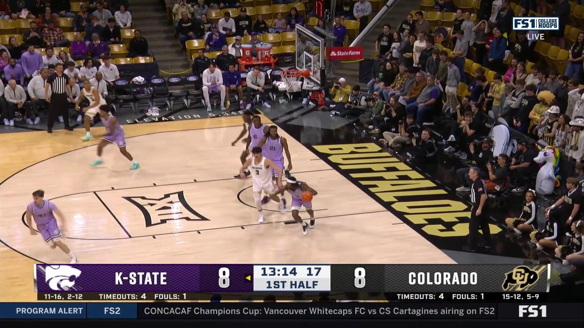 Andrej Kostic drains a three-pointer for K-State