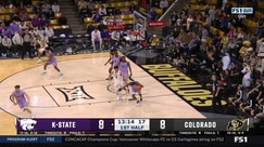 Andrej Kostic drains a three-pointer for K-State