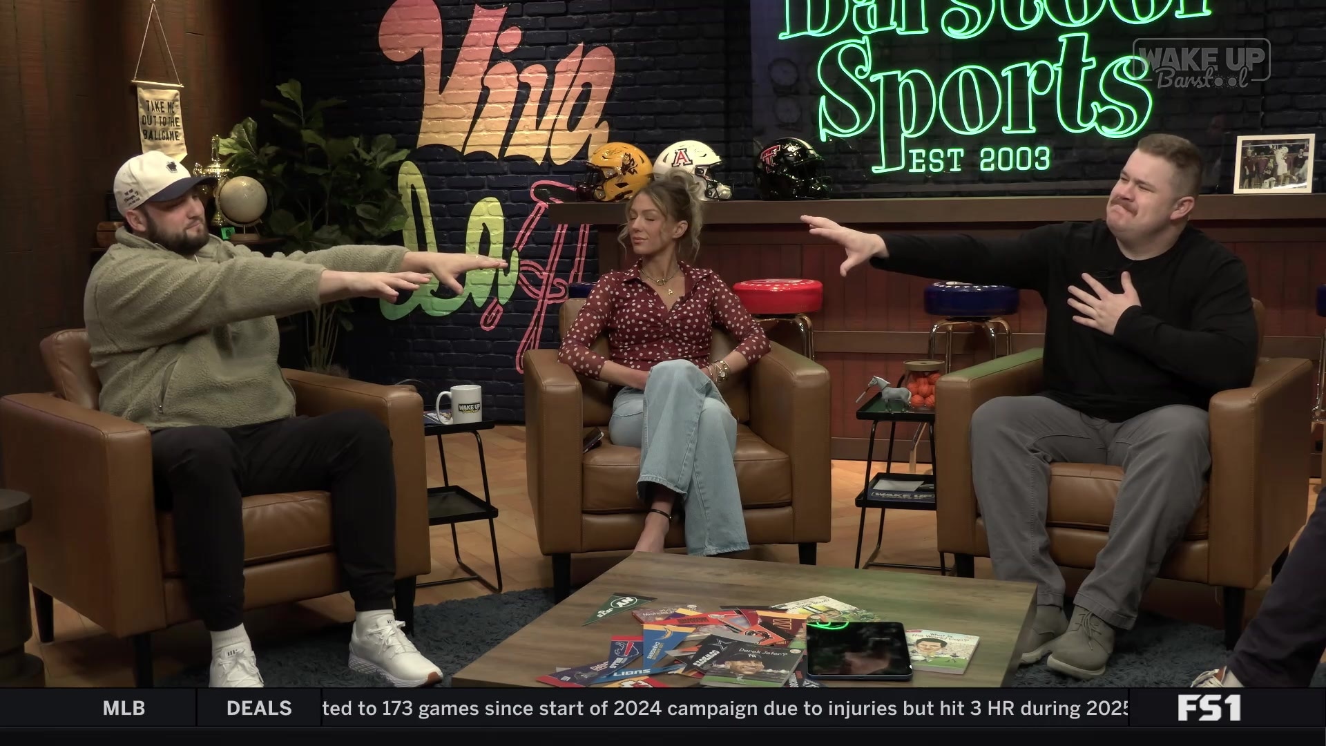 Wake Up Barstool hosts joke about seating arrangements