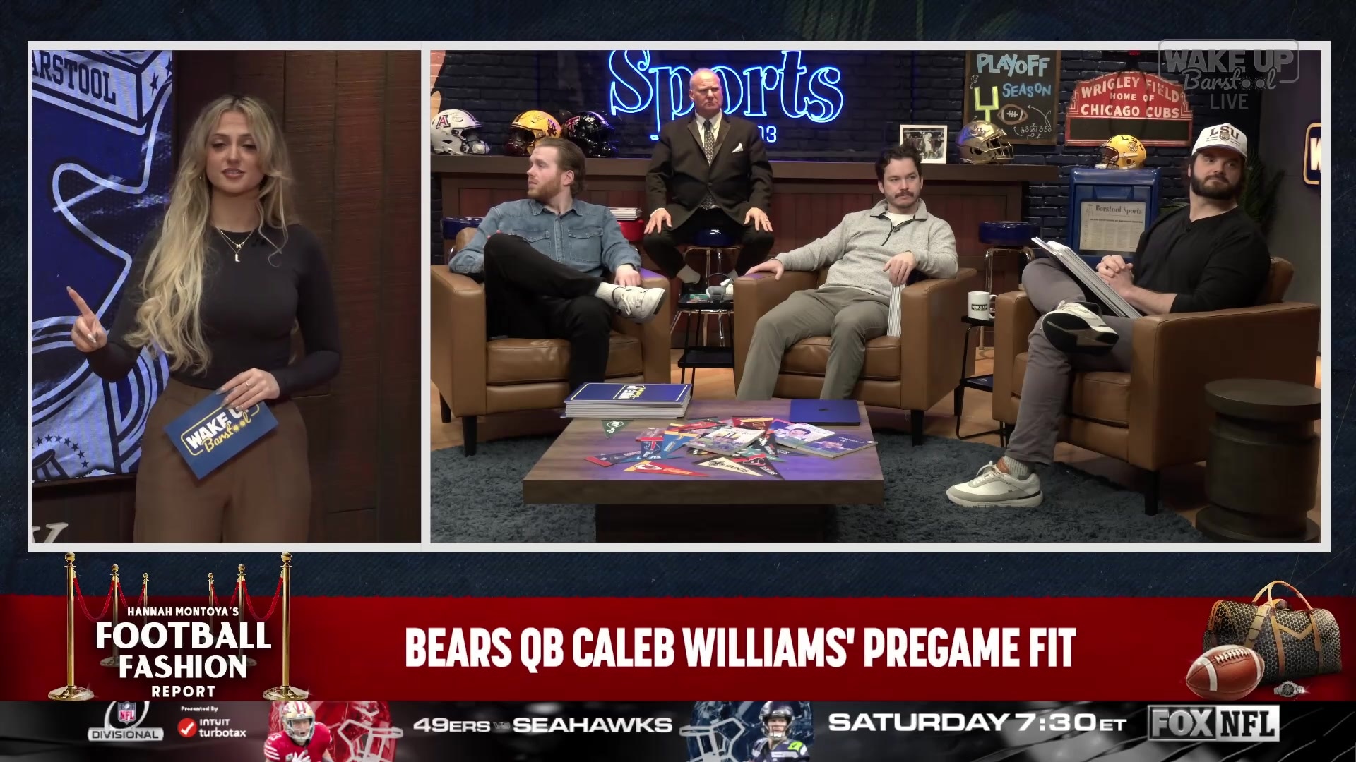 Stu's dramatic entrance in the snow delights the fashion panel