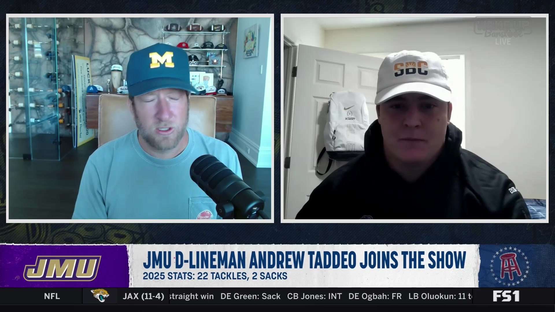 JMU D-Lineman Andrew Taddeo discusses G5 teams in the college football playoffs